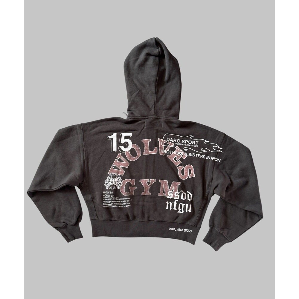 Darc Sport SHE Wolves Gym V2 Cropped Zip Up Hoodie Women’s XSmall NWT